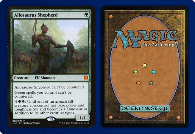 Example card (Magic: The Gathering) in Excellent condition: front and back show light wear on the corners, visible on closer inspection, and the beginning of fine lightening along the card edge.